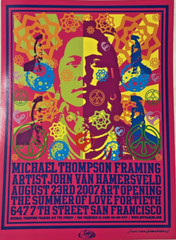 HAMERSVELD Rare 12×17 Psychedelic Poster – 40 Year &lsquo;Summer of Love&rsquo; 1967 – 2007