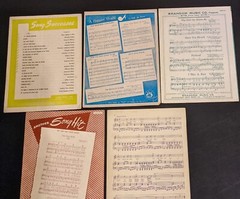1950&Prime;s Vintage Lot of 5 Sheet Lyrics Words Music