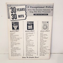 Vintage 1953 30 Years 30 Hits Sheet Music Song Book No 2