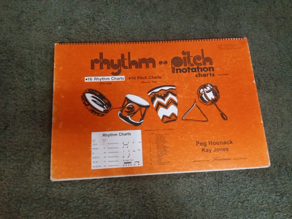 Vintage 1987 Rhythm Pitch Notation Carts Large Classroom Size Music Works OOAK