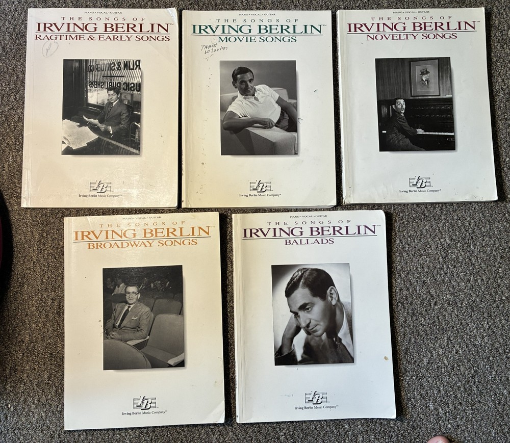 Irving Berlin 5 Songbooks: Ballads, Ragtime, Novelty, Broadway, Movies. 1981