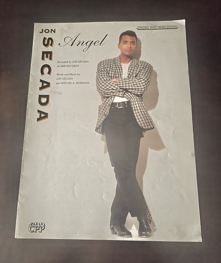 1991 Angel Jon Secada Sheet Music Piano R&B Collectible Good Condition
