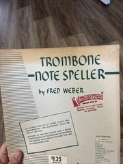 TROMBONE Note Speller by Fred Weber BELWIN MILLS 1951 worksheets