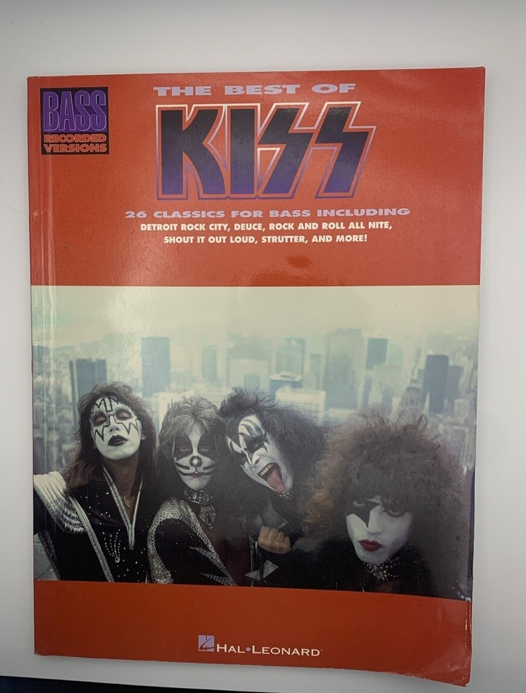 The Best of Kiss for Bass Guitar Bass Recorded Versions Paperback Music Book