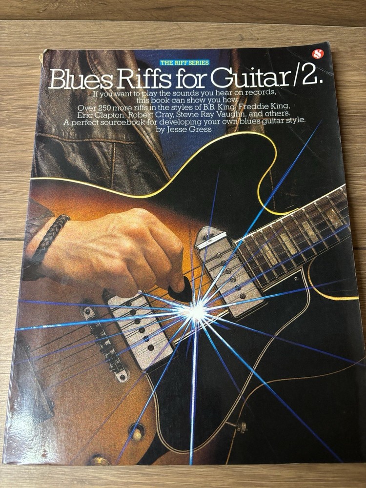 BLUES RIFFS FOR GUITAR – VOL 2 – JESSE GRESS – 128 PAGES – 1989. good used sh47