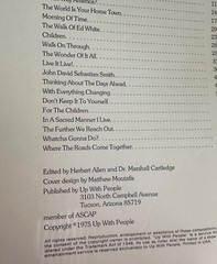 MUSIC BOOK: A Treasury Of Up With People Favorites 1965 -1975 Piano, guitar UWP
