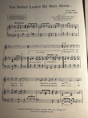 D- 1923 9×12 Ragtime YOU BETTER LEAVE MY MAN ALONE by Fred Rose VG++