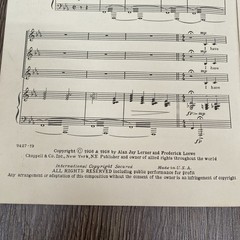 My Fair Lady SSA Choral Music 1958 Three Female Voices Sheet Music