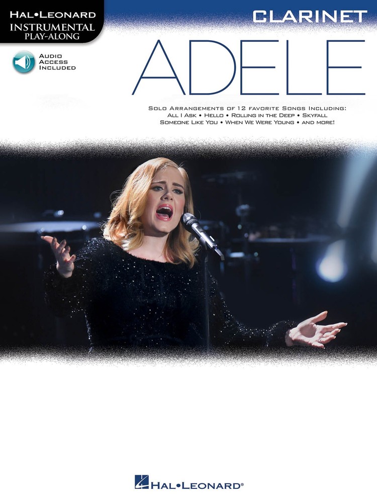 Adele Clarinet Solo Sheet Music Instrumental Play-Along Song Book Online Audio