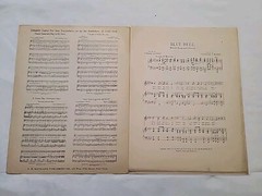 Antique Patriotic Sheet Music « Blue Bell » March Song & Chorus 1904