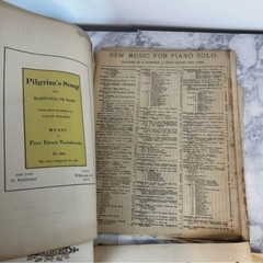 Vintage early 1900’s sheet music Morning Star, Invictus piano arrangements Paper