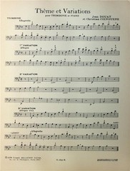 Trombone Posaune, Theme et Variations 1