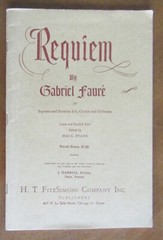 REQUIEM by Gabriel Faure VOCAL SCORE FitzSimons SC