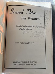 Vintage Sacred Trios for Women by Haldor Lillenas Copyright 1941