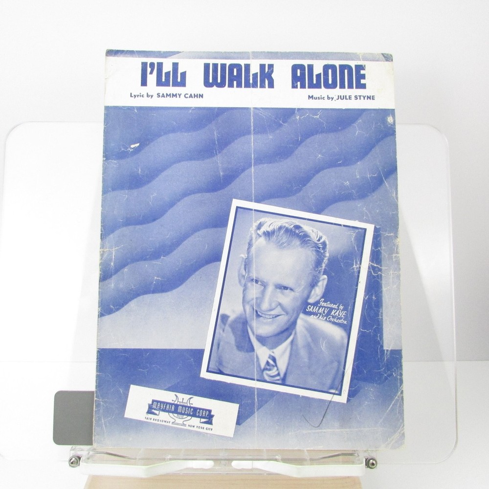 I&rsquo;ll Walk Alone Sheet Music Sammy Kaye Dinah Shore P/V/G 1944 Mayfair Piano
