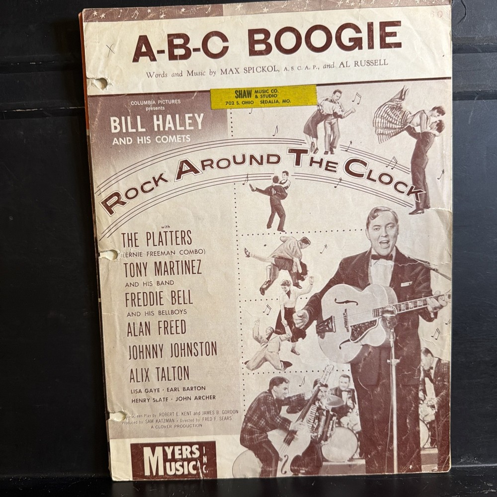 1954 BILL HALEY AND HIS COMETS vintage rock &lsquo;n&rsquo; roll sheet music « A-B-C BOOGIE »