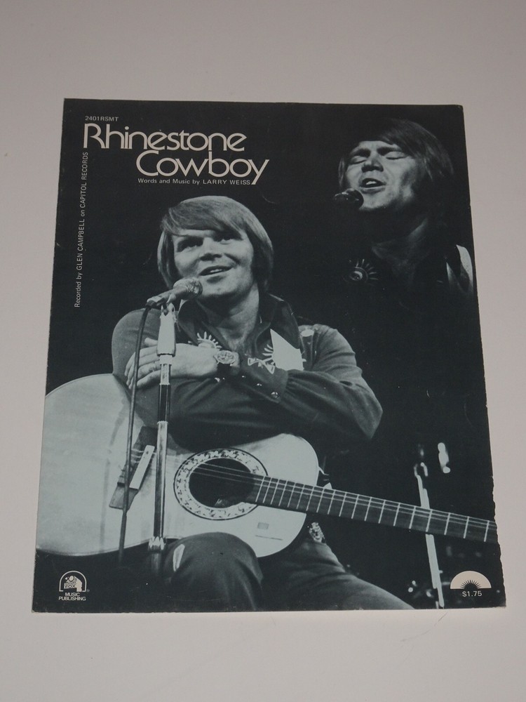 GLEN CAMPBELL RHINESTONE COWBOY SHEET MUSIC 2401RSMT 1974 20TH CENTURY FOX RARE