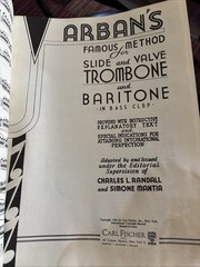 Vintage Arban&rsquo;s Method Trombone Baritone Carl Fischer Ed