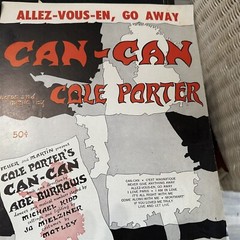 CAN-CAN Cole Porter 1953 Lot of 2 Vintage Sheet Music Cest Magnifique Allez Vous