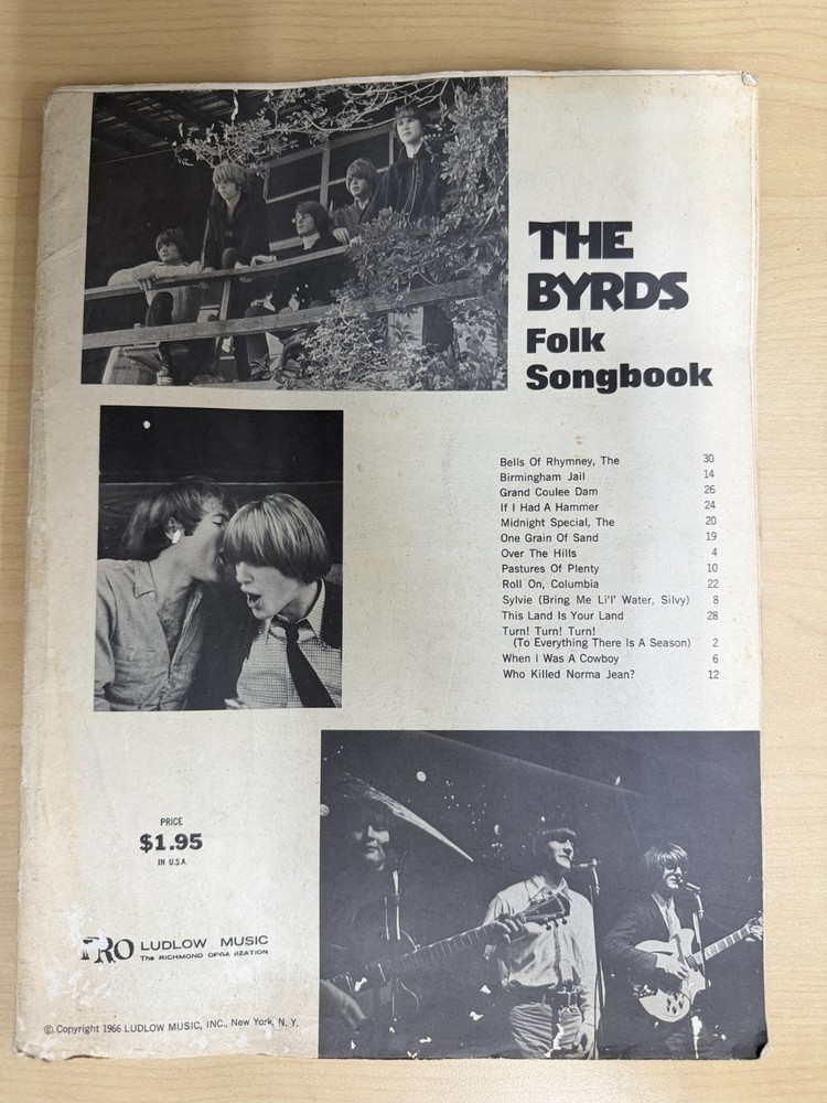 The Byrds: Folk Songbook – Turn! Turn! Turn! Sheet Music ©1966 Missing cover