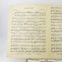 Near You Sheet Music Francis Craig Orchestra P/V/G Supreme 1947 SU-2-2 Piano