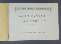 1939 Vintage WALTER MACFARREN – Scale & Arpeggio Manual For The Piano – Rare