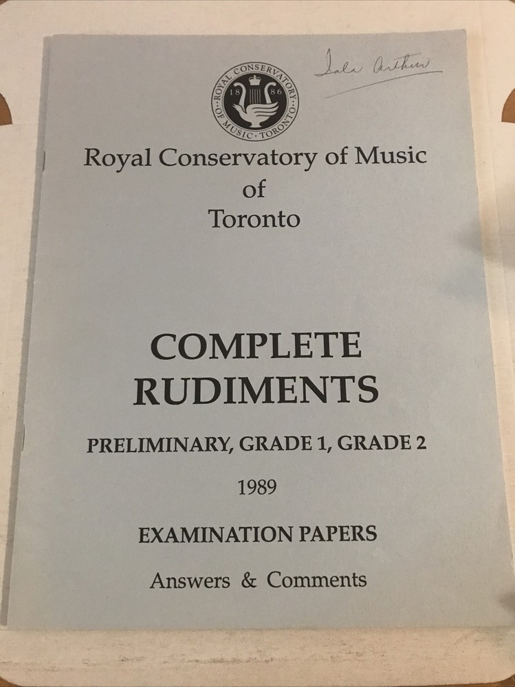 The Royal Conservation of Music of Toronto Complete Rudiments grade 1 and 2 5B1
