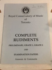 The Royal Conservation of Music of Toronto Complete Rudiments grade 1 and 2 5B1