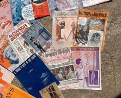 LOT OF 40 PIECES OF VINTAGE SHEET MUSIC 1920s TO 1940s