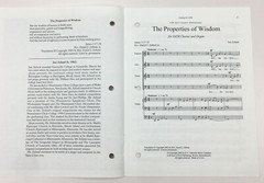 Properties of Wisdom SATB Chorus Organ Sheet Music By Jon Zehnal ECS Publishing