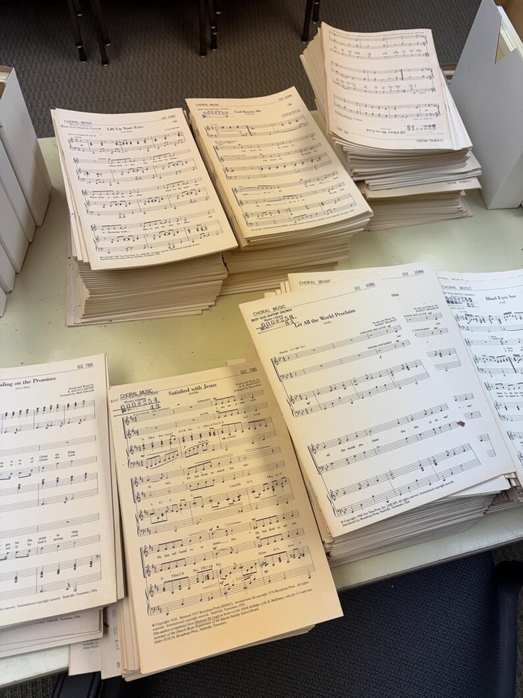 10lb Lot of Vintage Sheet Music Bundle 1950-1990s Gospel Hymns