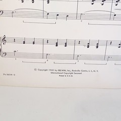 Vintage 1960 Gold and Silver Waltz Piano Solo Sheet Music by Franz Lehar