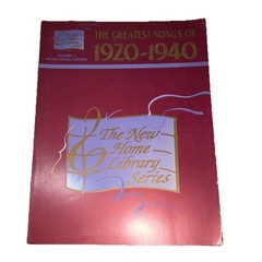 Vintage The New Home Library Series Greatest Songs 1920-1940 Vol 2 Piano/Vocal