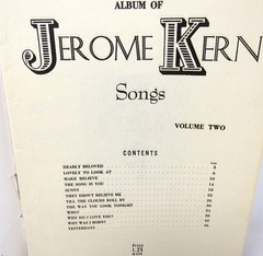 Album of Jerome Kern Songs Sheet Music Book Piano Voice 12 Songs Volume Two