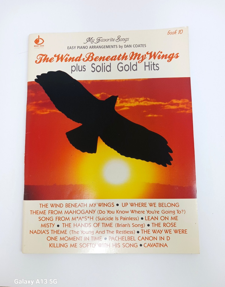 THE WIND BENEATH MY WINGS plus SOLID GOLD HITS – EASY PIANO – DAN COATES-BOOK 10