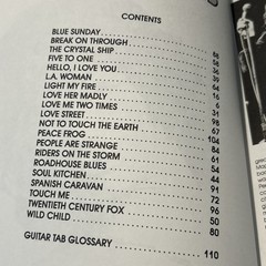 THE DOORS Guitar Anthology Series SONGBOOK (1990) Guitar Tab Edition 112 pages