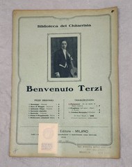Benvenuto Terzi Guitar Sheet Music Classical Italian Op 15 Polonese Rare Italy