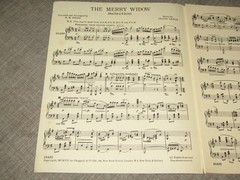 Vintage Piano Selection The Merry Widow by Franz Lehar 1907 Sheet Music