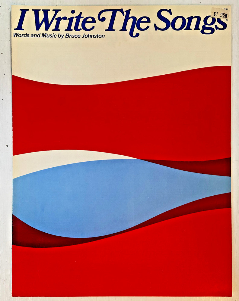 Vintage Sheet Music-1974-I Write The Songs-Bruce Johnston-Guitar-Piano-Vocal