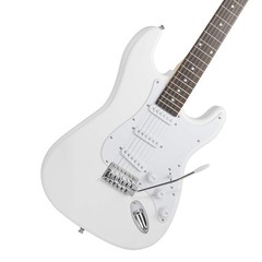 Ashthorpe 39-Inch Electric Guitar (White-White), Full-Size Guitar Kit with Pa…