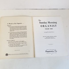 Vintage 1965 The Sunday Morning Organist Volume 3 Sheet Music Songbook 33 Songs