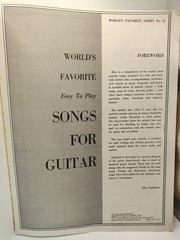 Vintage 1960 World’s Favorite Easy to Play Songs for Guitar Series Self Teaching