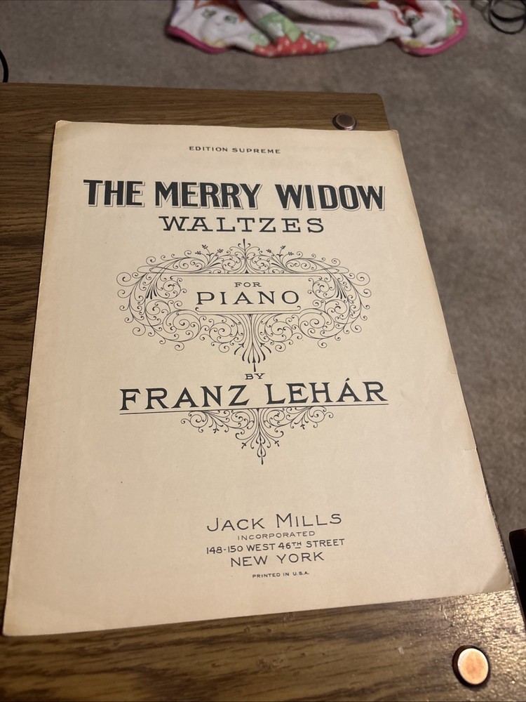 The Merry Widow Waltzes for Piano by Franz Lehar Sheet Music
