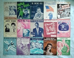 Vintage Sheet Music 75 pc Mixed Lot 1940&rsquo;s WWII Patriotic Movie Popular Songs