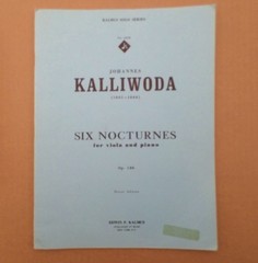 Johannes ( J.W. ) Kalliwoda Six Nocturnes for Viola and Piano Opus 186