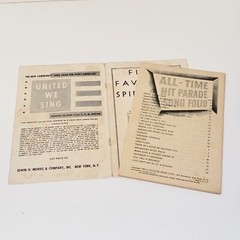 Vintage WWII Era 1943 All Time Hit Parade Song Folio Sheet Music Book 24 Songs