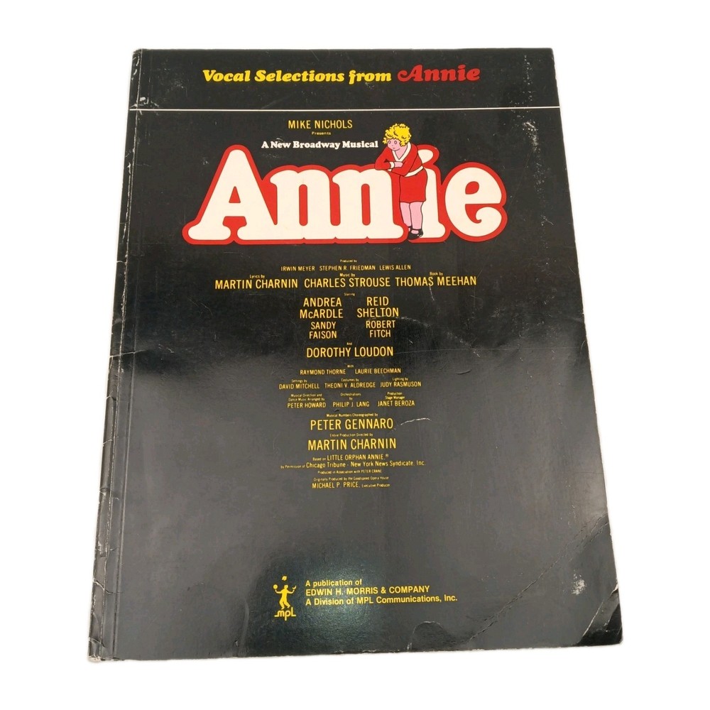 Annie Sheet Music Piano Vocal Selections Book 56 Pages 1977