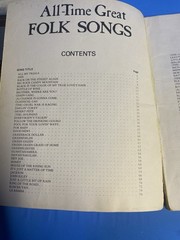 1963 ALL-TIME GREAT FOLK SONGS Sheet Music Piano Guitar Song Book 144 PAGES