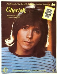 1971 DAVID CASSIDY « CHERISH » SHEET MUSIC TV POP « PARTRIDGE FAMILY – NO POSTER