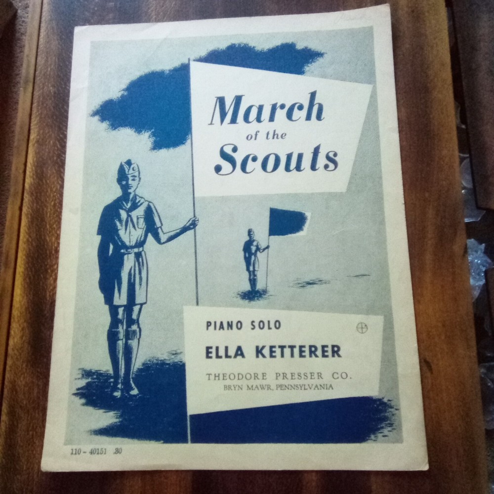 March Of The Scouts Piano Solo Ella Ketterer 1951 Sheet Music